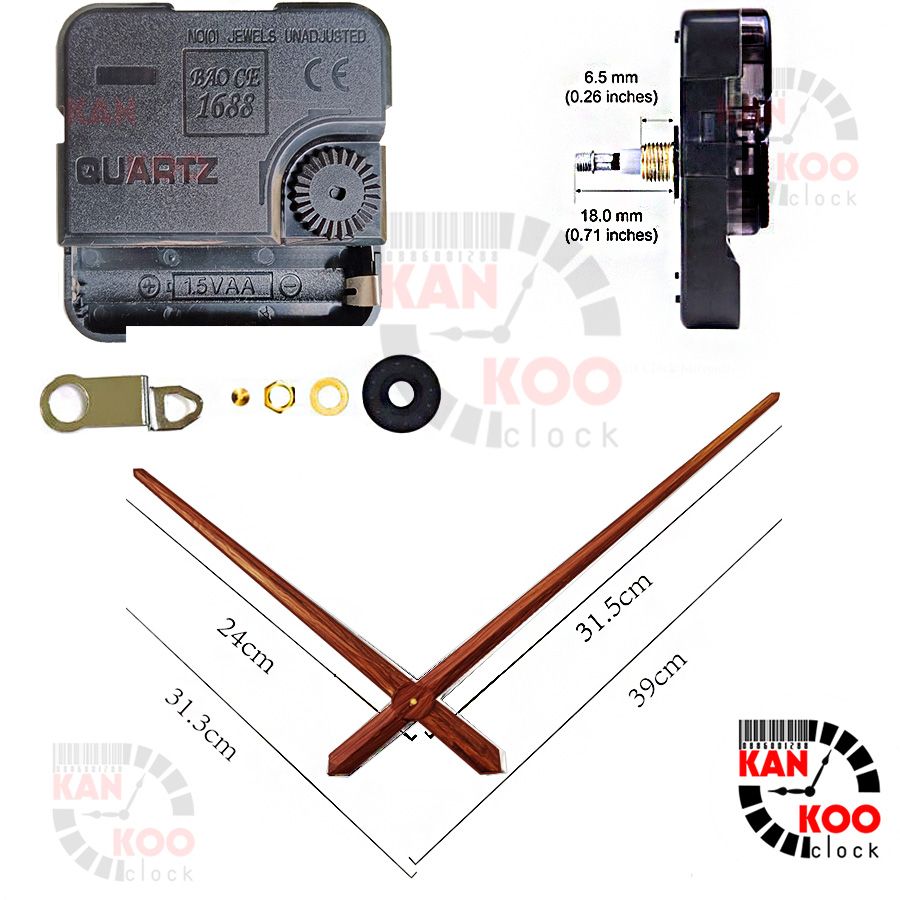  Kim đồng hồ treo tường cỡ lớn cao cấp màu gỗ phù hợp mặt đồng hồ 1 mét đến 1.2 mét 