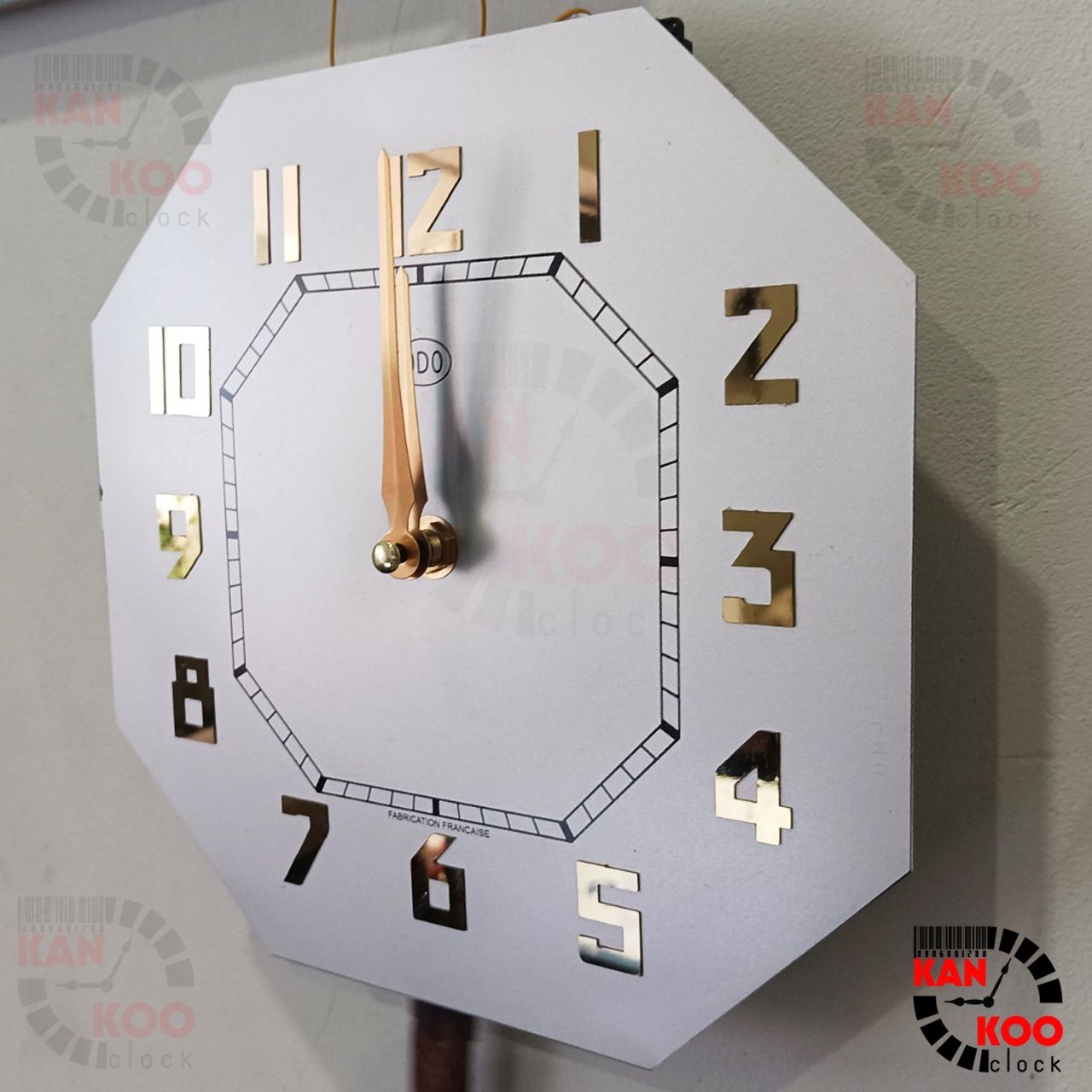  Mặt số nhôm đồng hồ Odo, mặt bát giác ĐỨNG Kankoo Clock kích thước 21.1cm 