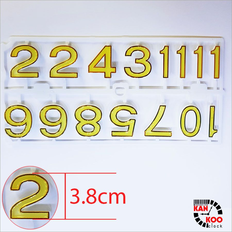  Bộ số xi vàng, Dạ Quang, gắn đồng hồ treo tường 