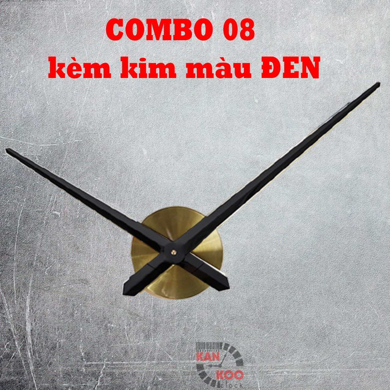  (COMBO- 08}- Bộ phụ kiện 05 MÓN lắp đồng hồ dán tường cỡ lớn 1.2 mét, đồng hồ dán tường 3Dcó kim phút 31.5cm tính từ tâm 