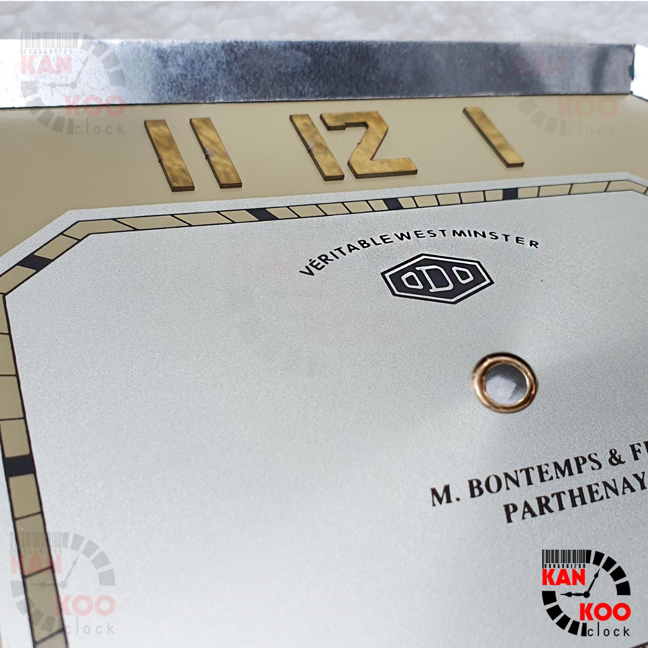  Mặt số  đồng hồ Odo cổ kiểu bát giác ngang 25cmx 19cm, thay thế mặt Odo cũ do Kankoo Clock cung cấp và bảo hành 5 năm 