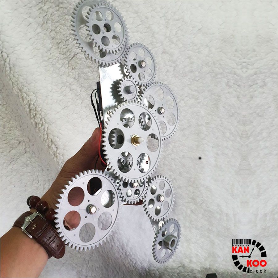  Bộ bánh răng đồng hồ treo tường (Gear Clock) chuyển động liên tục 12 bánh răng chuyển động 