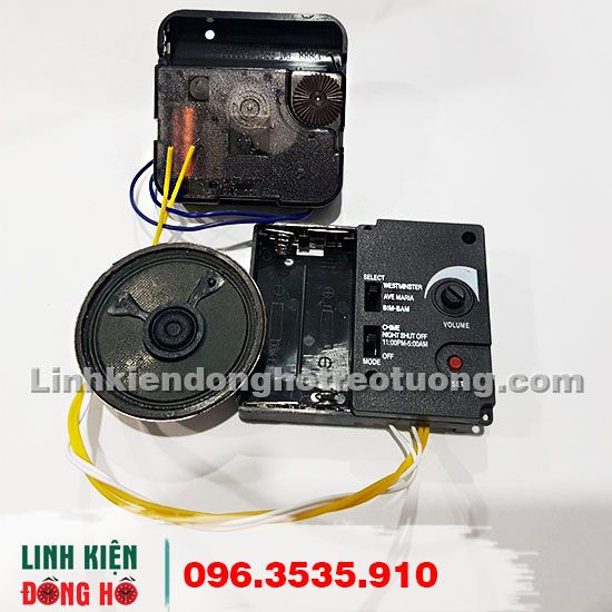  Bộ máy phát nhạc chuông điểm giờ cho đồng hồ treo tường 3 kiểu nhạc- có chế độ nghỉ đêm LOẠI 1 BẢO HÀNH CHÍNH HÃNG 24 THÁNG 