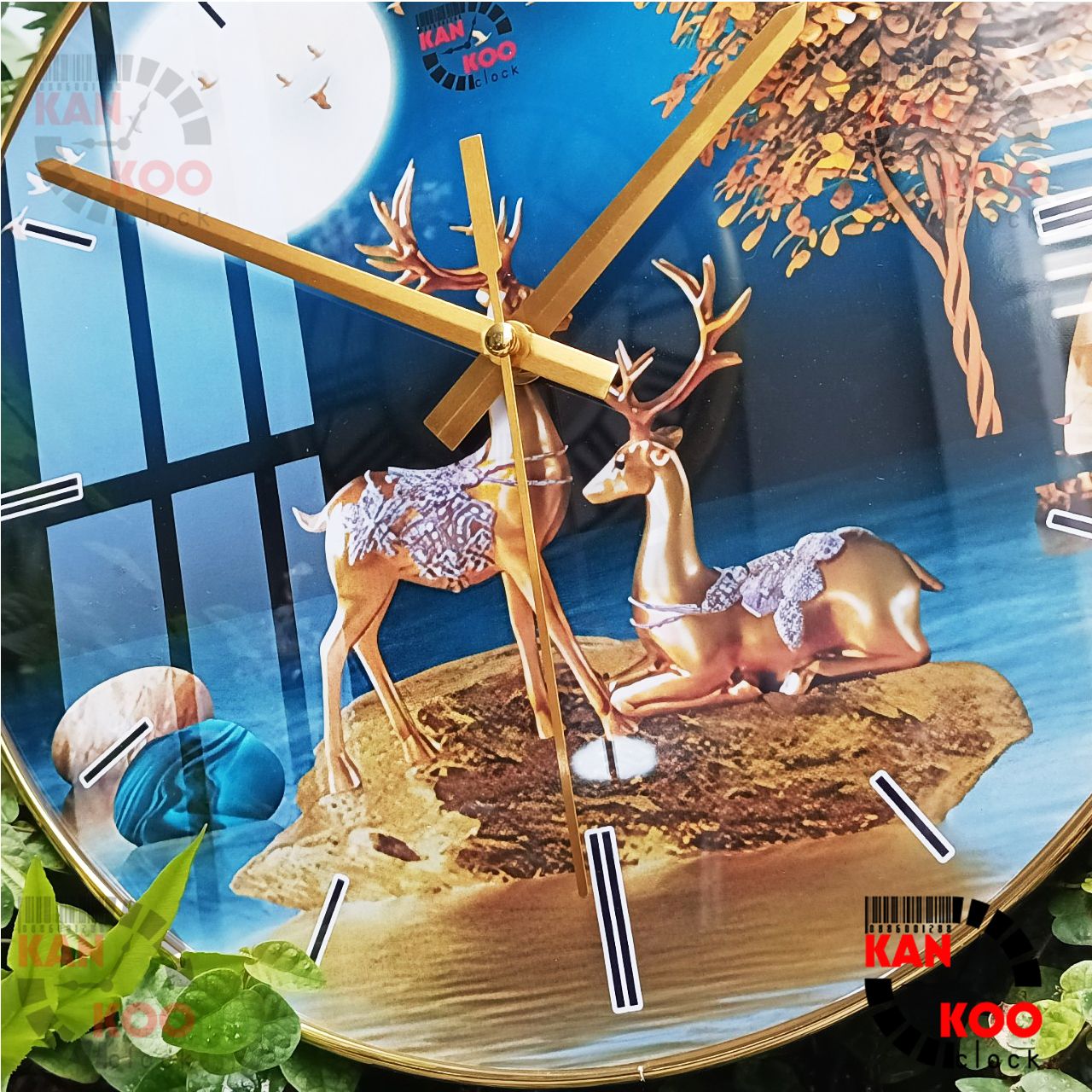  Đồng hồ treo tường tráng gương KANKOO- 010 bảo hành chính hãng 12 tháng 