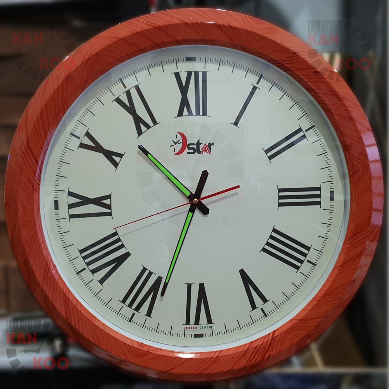  Kim đồng hồ treo tường dạ quang, phát sáng vào ban đêm loại dài 15.2cm mã số K6124 