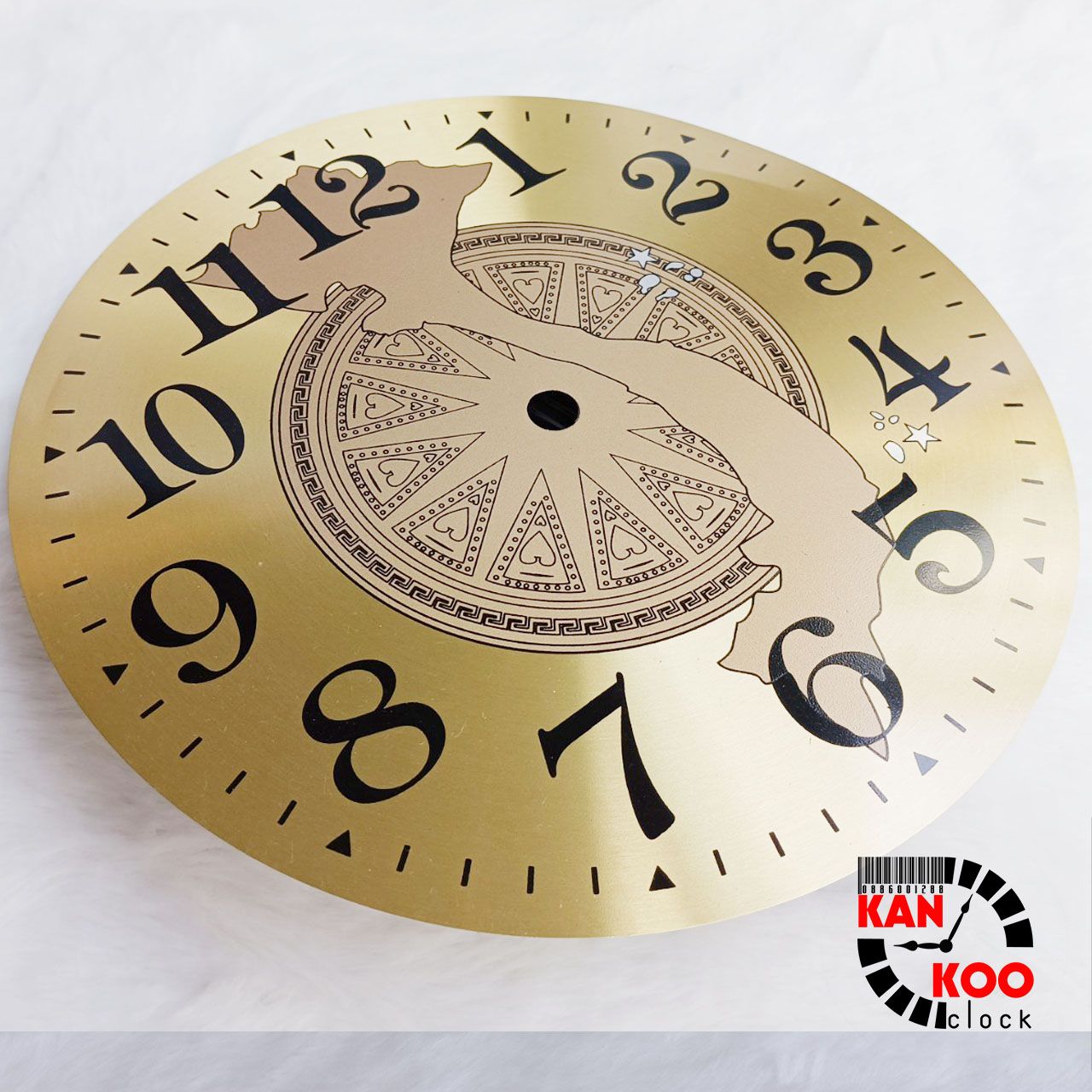  Mặt số đồng hồ treo tường hình trống đồng-bản đồ Việt Nam đường kính 20cm (D20) 