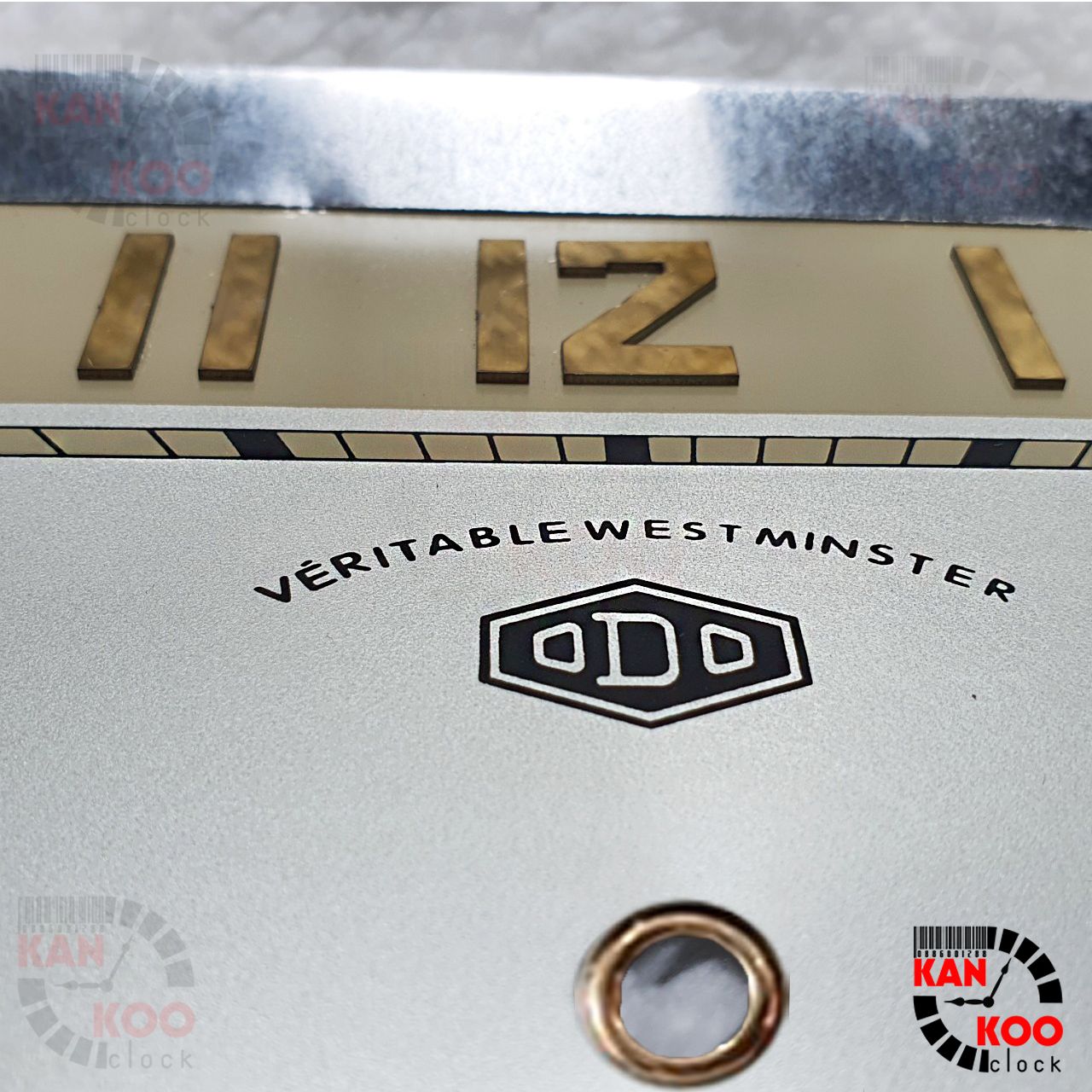  Mặt số  đồng hồ Odo cổ kiểu bát giác ngang 25cmx 19cm, thay thế mặt Odo cũ do Kankoo Clock cung cấp và bảo hành 5 năm 