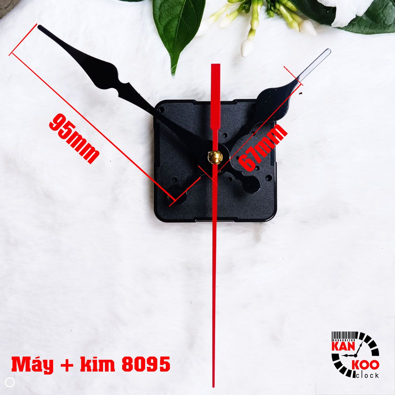  Máy đồng hồ treo tường kim trôi cốt dài 18mm (trục đồng dài 10mm) loại xin SKM8888 JAPAN 