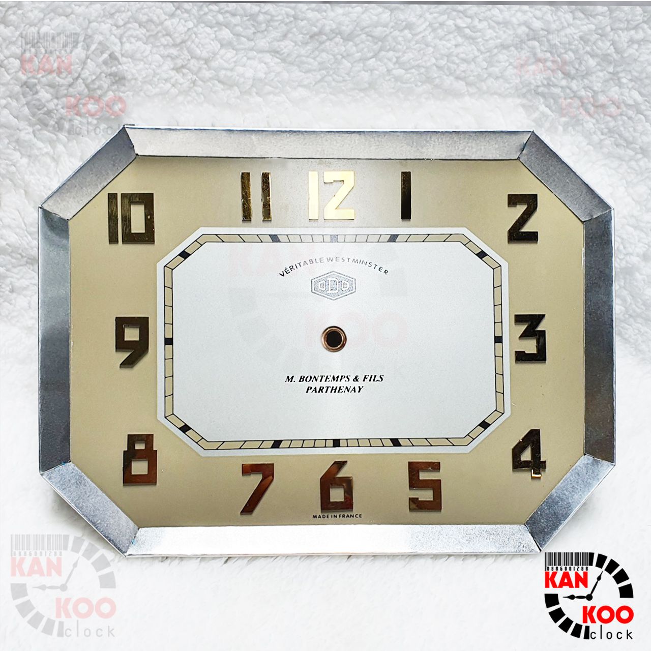  Mặt số  đồng hồ Odo cổ kiểu bát giác ngang 25cmx 19cm, thay thế mặt Odo cũ do Kankoo Clock cung cấp và bảo hành 5 năm 