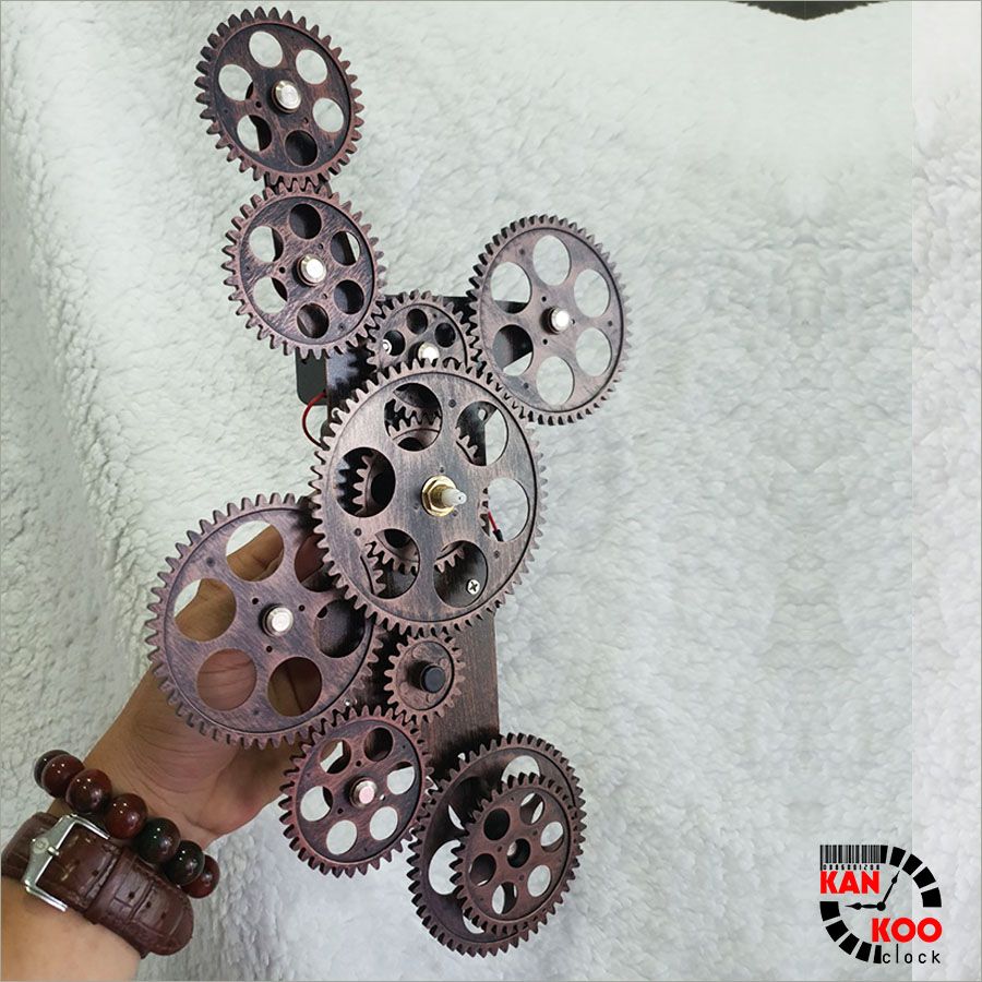  Bộ bánh răng đồng hồ treo tường (Gear Clock) chuyển động liên tục 12 bánh răng chuyển động 