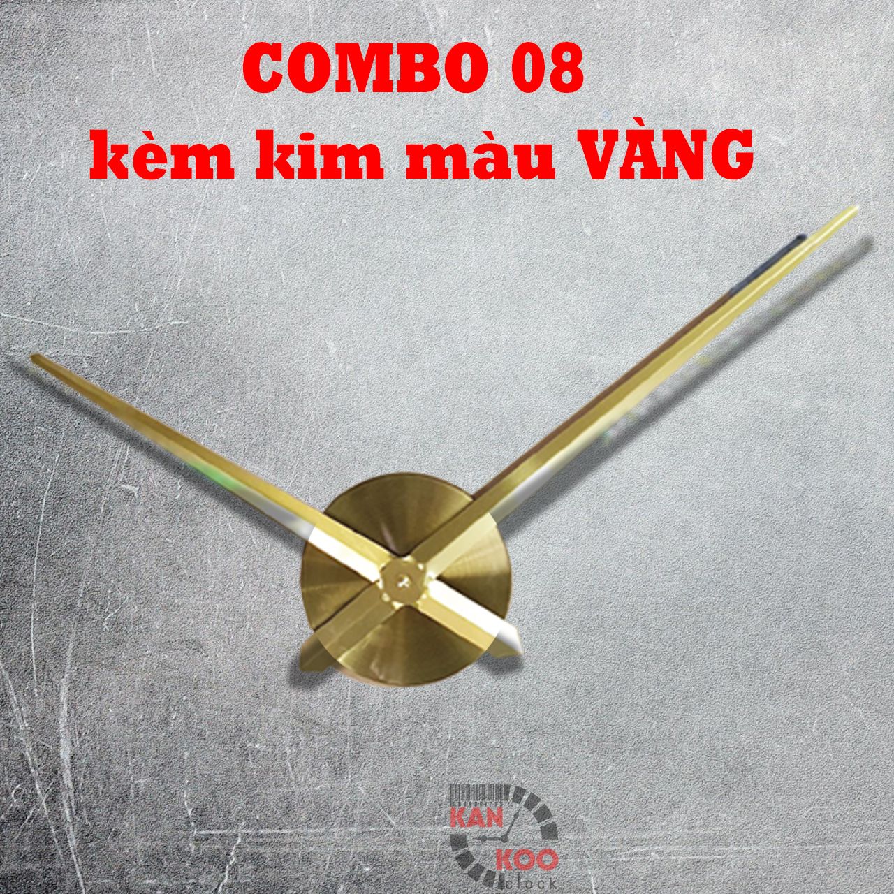  (COMBO- 08}- Bộ phụ kiện 05 MÓN lắp đồng hồ dán tường cỡ lớn 1.2 mét, đồng hồ dán tường 3Dcó kim phút 31.5cm tính từ tâm 