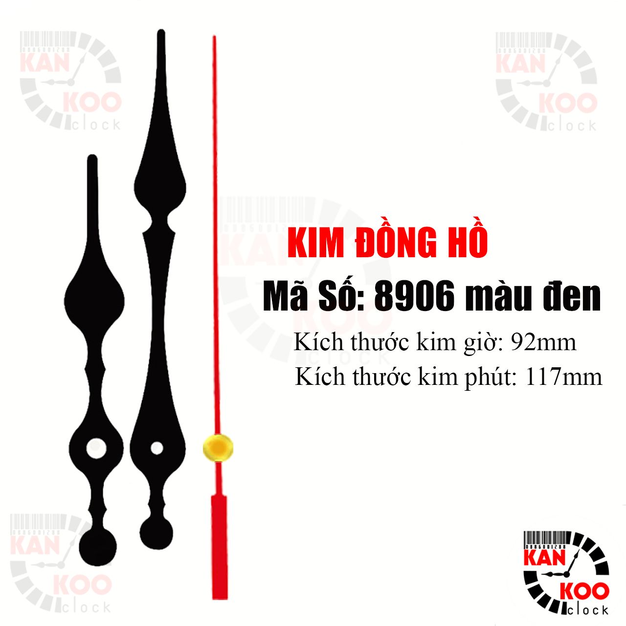  Kim đồng hồ treo tường Kankoo Clock mã số 8096 màu vàng 