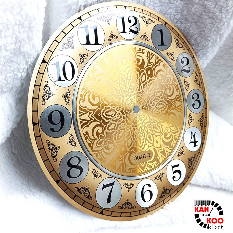  Mặt số nhôm dập nổi đường kính 28cm kiểu số học trò lắp đồng hồ treo tường gỗ, đồng hồ decor 