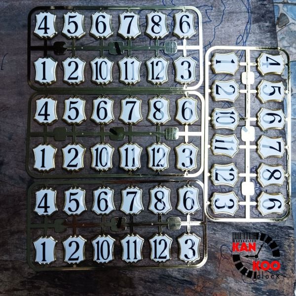  Bộ số đồng hồ treo tường xi vàng kiểu học trò SX01: 4.5cm x 3.8cmx 0.4cm, lắp cho đồng hồ treo tường, đồng hồ gỗ lũa, đồng hồ tủ gỗ 