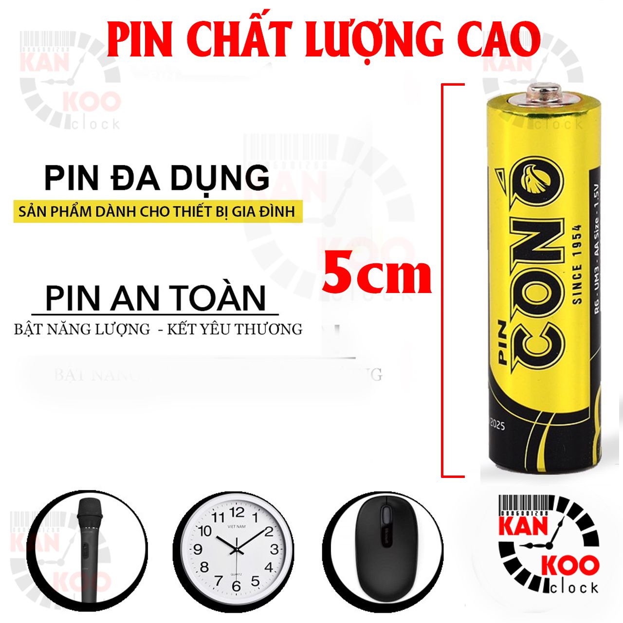  Pin CON Ó AA (2A-1.5V) chính hãng Pinaco, loại mới- CHẤT LƯỢNG CAO 