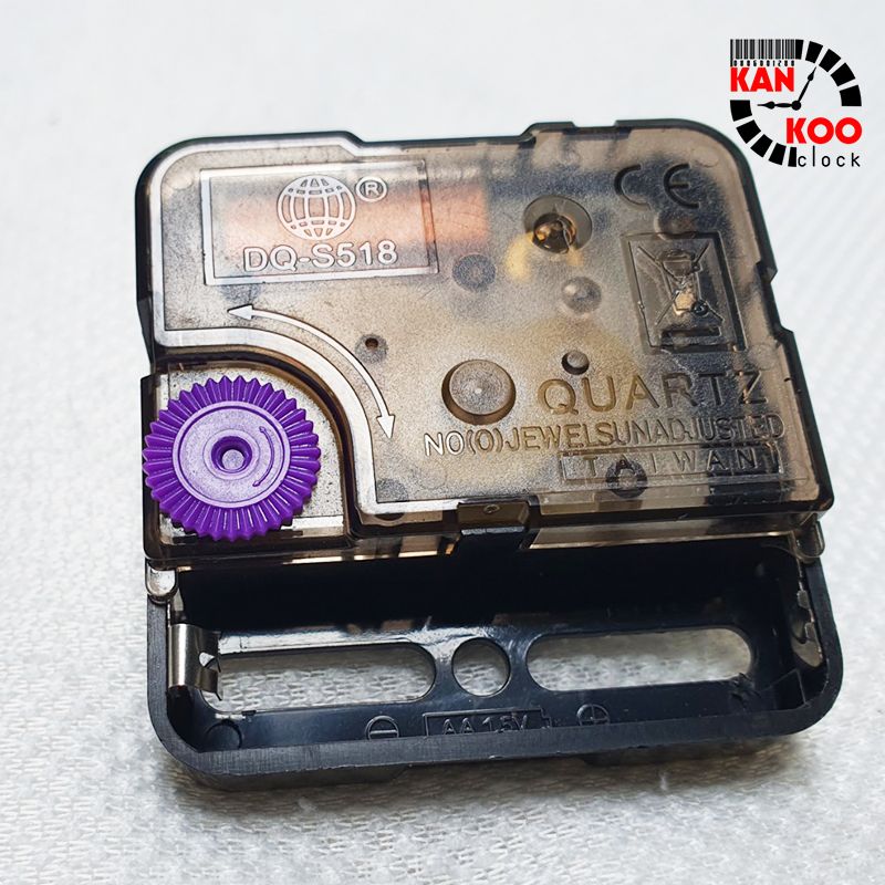  Máy đồng hồ treo tường kim trôi TAIWAN DQS518- trục đồng dài 6mm  BẢO HÀNH 24 tháng- dùng cho đồng hồ treo tường cỡ 10cm đến 40cm 