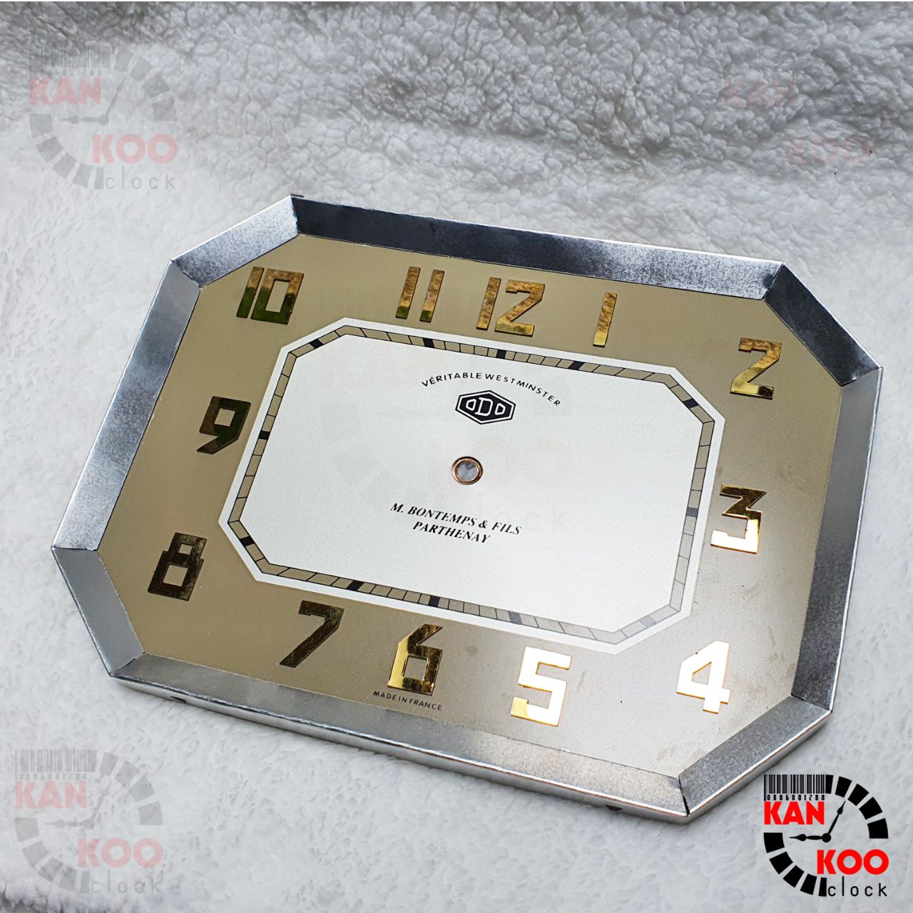  Mặt số  đồng hồ Odo cổ kiểu bát giác ngang 25cmx 19cm, thay thế mặt Odo cũ do Kankoo Clock cung cấp và bảo hành 5 năm 