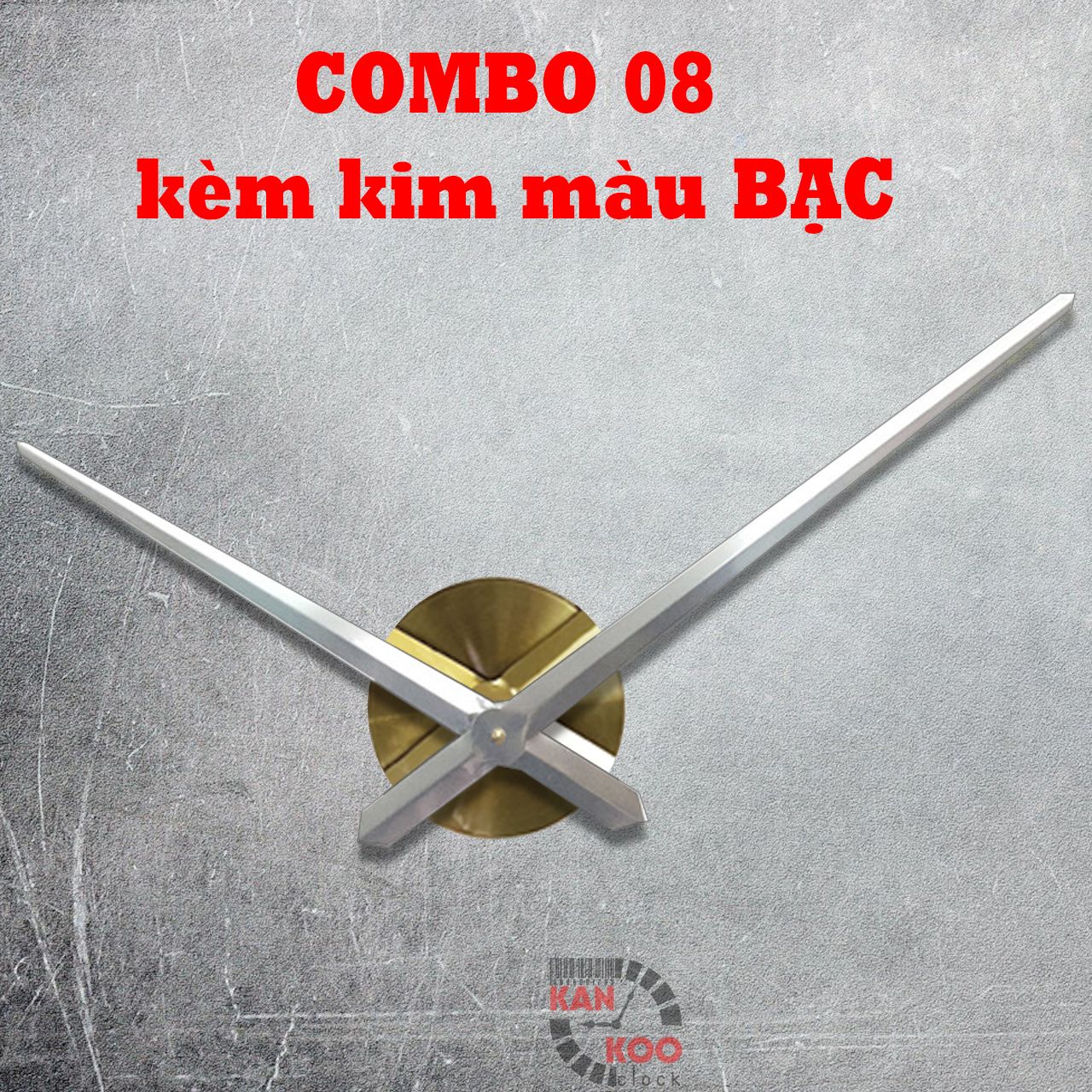  (COMBO- 08}- Bộ phụ kiện 05 MÓN lắp đồng hồ dán tường cỡ lớn 1.2 mét, đồng hồ dán tường 3Dcó kim phút 31.5cm tính từ tâm 