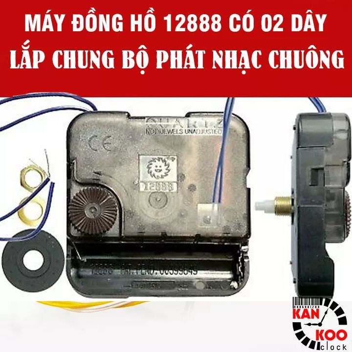  Bộ máy phát nhạc chuông điểm giờ cho đồng hồ treo tường có 2 chế độ phát: 15p điểm 1 lần và 60p 1 lần- 3 kiểu nhạc- có chế độ nghỉ đêm LOẠI 1 BẢO HÀNH CHÍNH HÃNG 24 THÁNG 