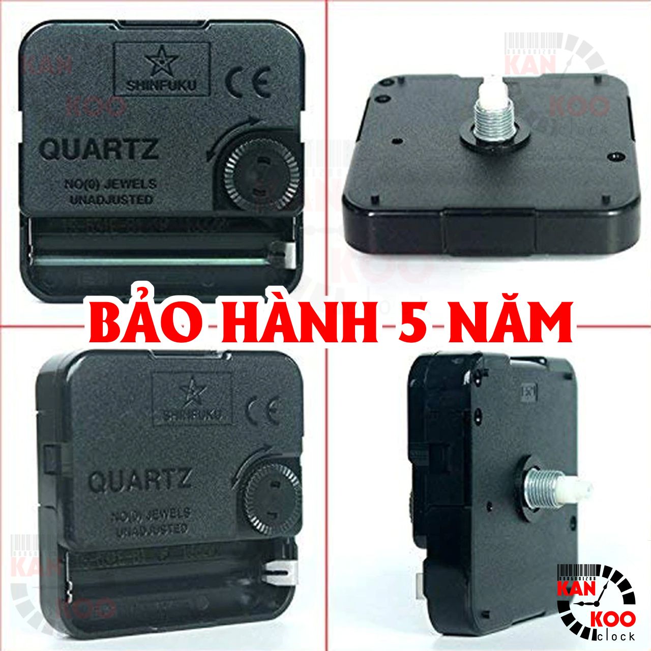  Máy đồng hồ treo tường Nhật Bản chính hãng hiệu Shinfuku-  kim trôi- trục đồng 6mm bảo hành 5 năm phù hợp với các loại đồng hồ treo tường phổ thông 
