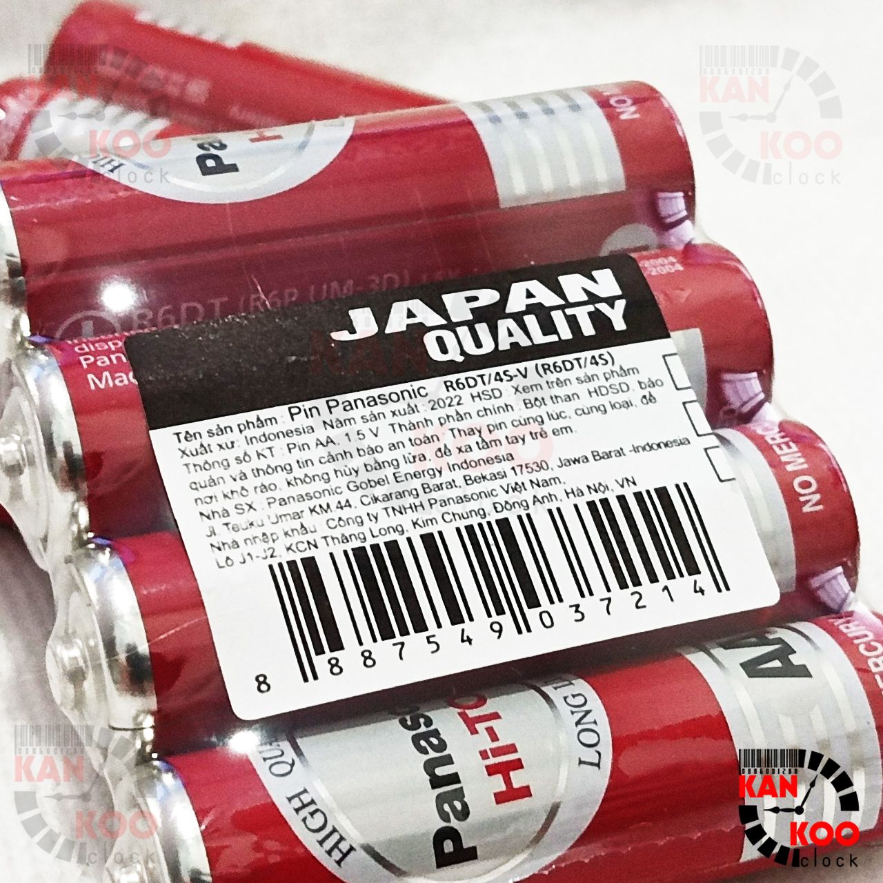  Pin tiểu PANASONIC màu đỏ loại xịn (loại 2A-1.5V) chính hãng bảo hành 36 tháng dùng cho đồng hồ treo tường thông dụng 