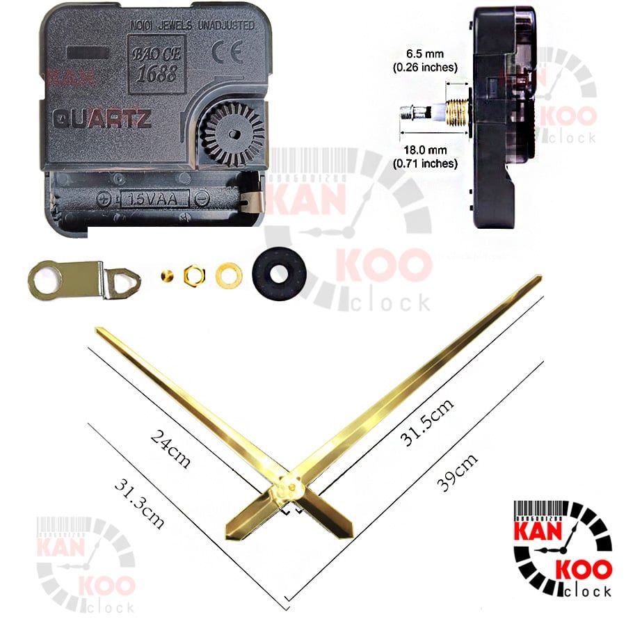  (COMBO 07) Phụ kiện lắp đồng hồ treo tường cỡ lớn, dùng cho đồng hồ 80cm đến 1 mét, 1.2 mét, Kankoo Clock bảo hành 24 tháng 