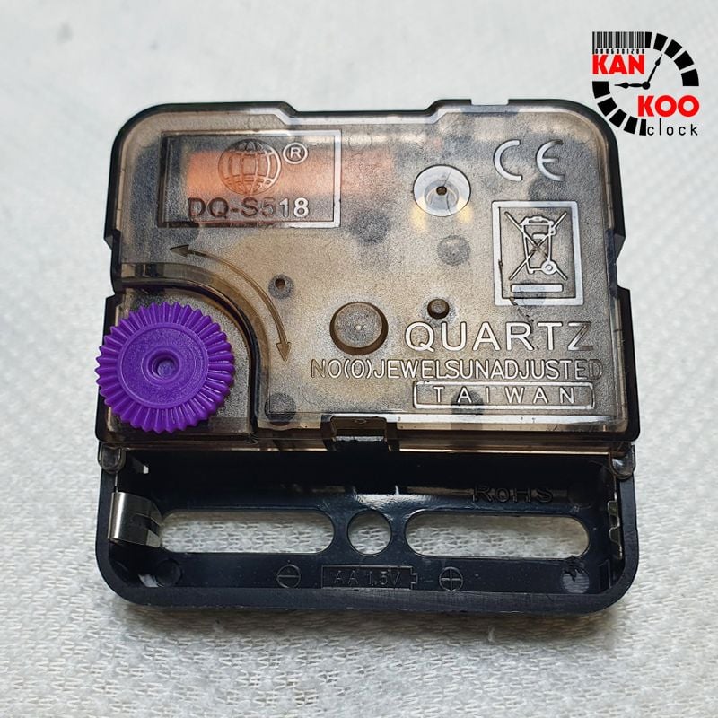  Máy đồng hồ treo tường kim trôi TAIWAN DQS518- trục đồng dài 6mm  BẢO HÀNH 24 tháng- dùng cho đồng hồ treo tường cỡ 10cm đến 40cm 