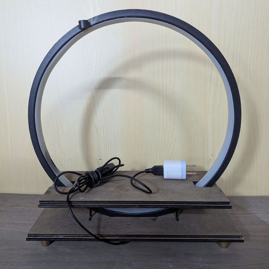 Kệ gỗ cao cấp kết hợp vòng đèn led 20-30cm, tích hợp sẵn 3 Màu led tuỳ chỉnh decor, trang trí bàn làm việc, bàn trà 