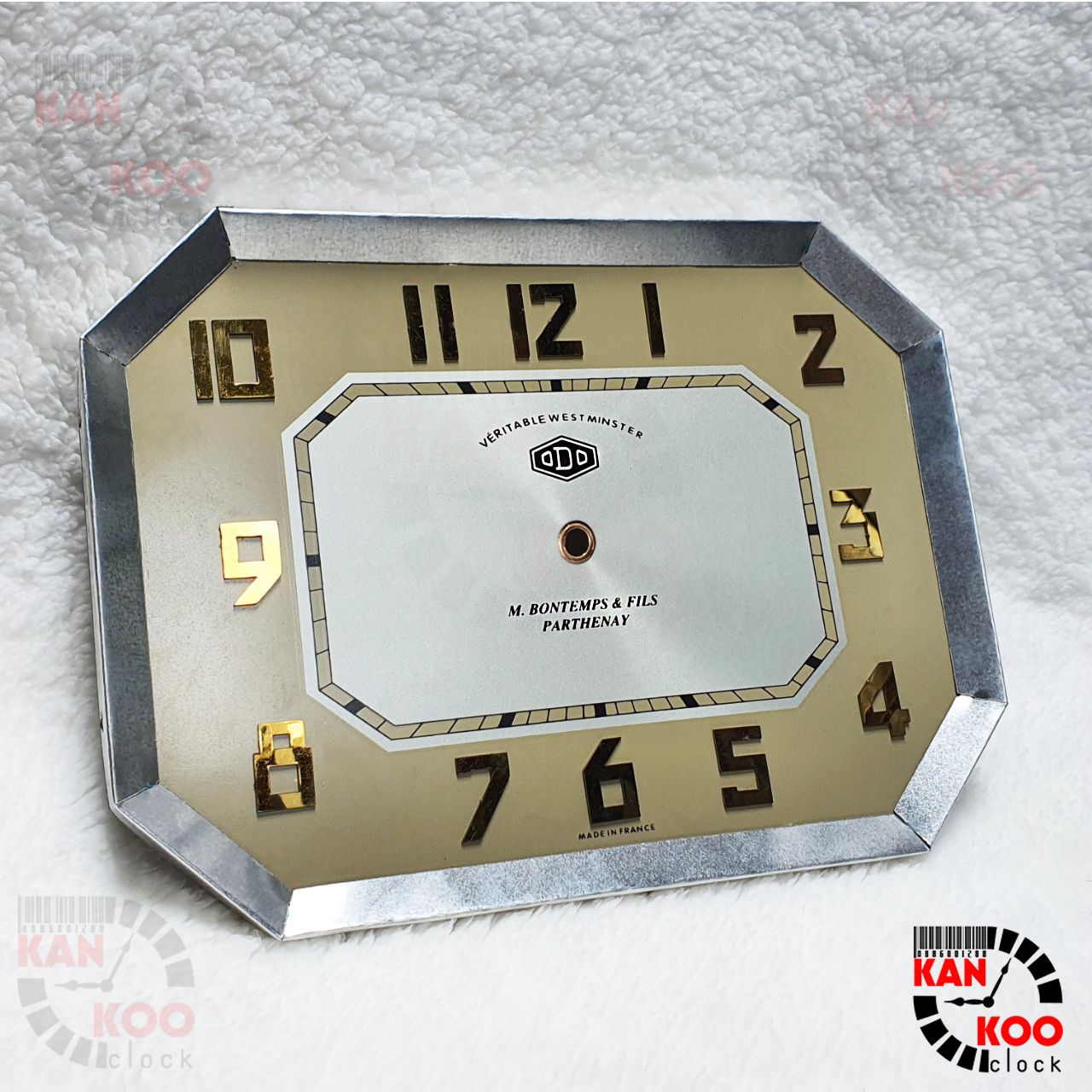  Mặt số  đồng hồ Odo cổ kiểu bát giác ngang 25cmx 19cm, thay thế mặt Odo cũ do Kankoo Clock cung cấp và bảo hành 5 năm 