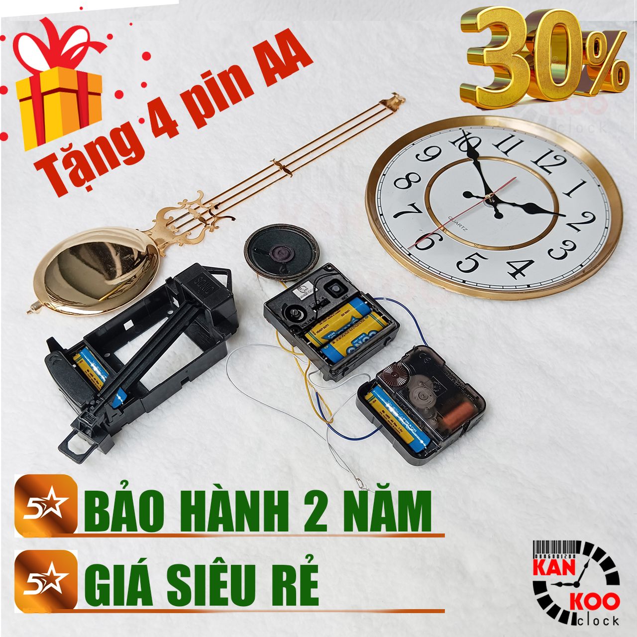  [COMBO 06] SIÊU GIẢM GIÁ cho 7 món linh kiện lắp đồng hồ treo tường, đồng hồ gỗ lũa, DIY 