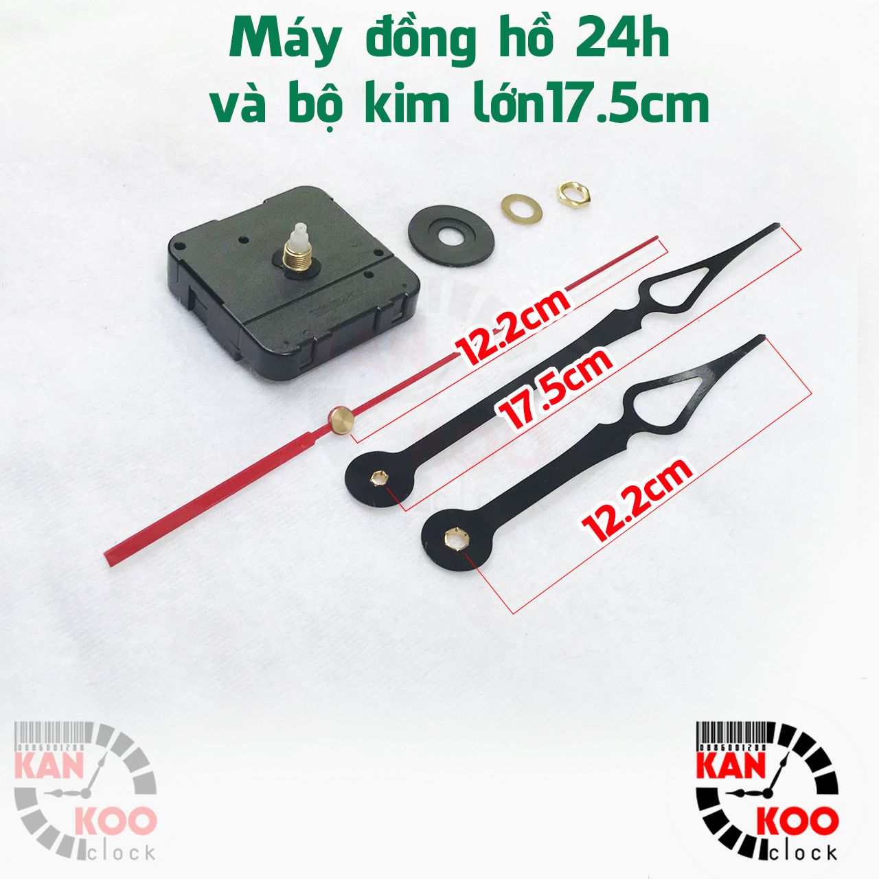  [HÀNG ĐỘC-LẠ] Máy đồng hồ treo tường CHẠY 24H- trục đồng dài 6mm  BẢO HÀNH 24 tháng- dùng cho đồng hồ treo tường cỡ 10cm đến 60cm 