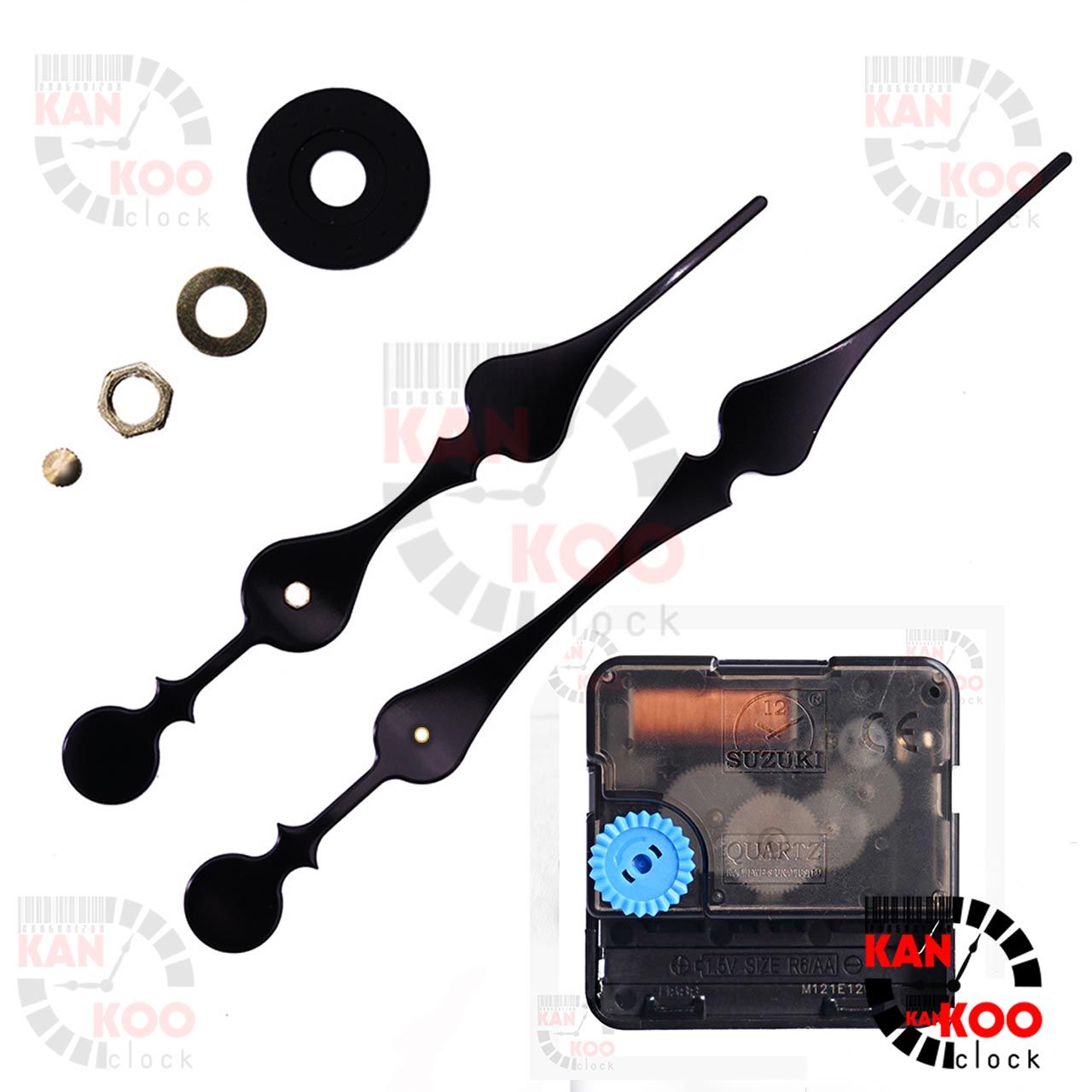  Máy đồng hồ treo tường KIM TRÔI XỊN SUZUKI và Kim dài 22.2cm bảo hành 5 năm, dùng cho mặt đồng hồ treo tường cỡ lớn 50cm đến 80cm 
