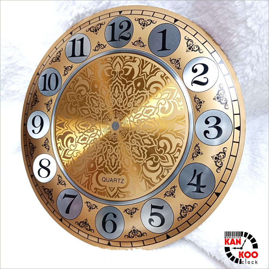  Mặt số nhôm dập nổi đường kính 28cm kiểu số học trò lắp đồng hồ treo tường gỗ, đồng hồ decor 