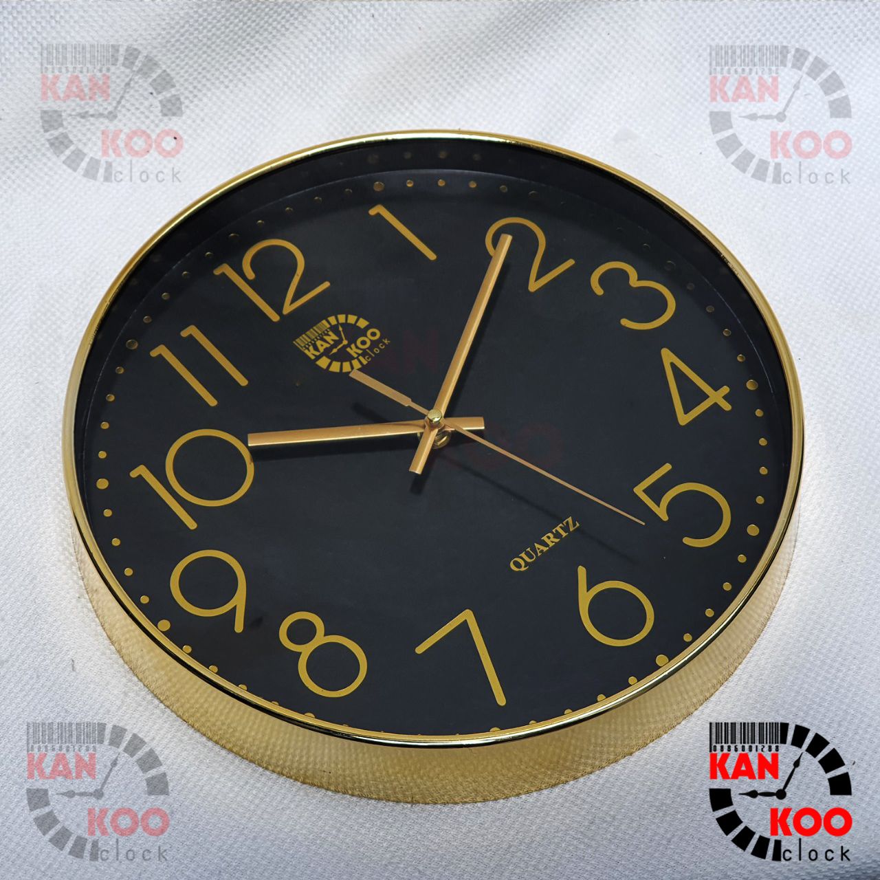  Đồng hồ treo tường 30cm viền XI VÀNG, máy kim trôi TAIWAN  bảo hành 03 NĂM 