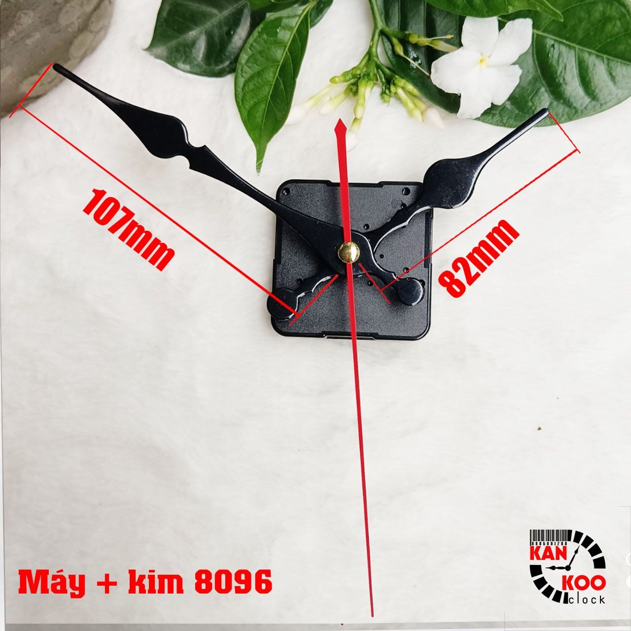  Máy đồng hồ treo tường  (KIM TRÔI)- Silent Quartz hiệu 6168s trục đồng dài 11mm (cốt cao 18mm) bảo hành 12 tháng 