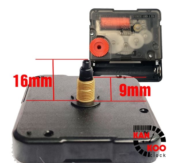  Máy đồng hồ treo tường hiệu Power trục dài 9mm- kim trôi XỊN  (bảo hành 3 năm) 
