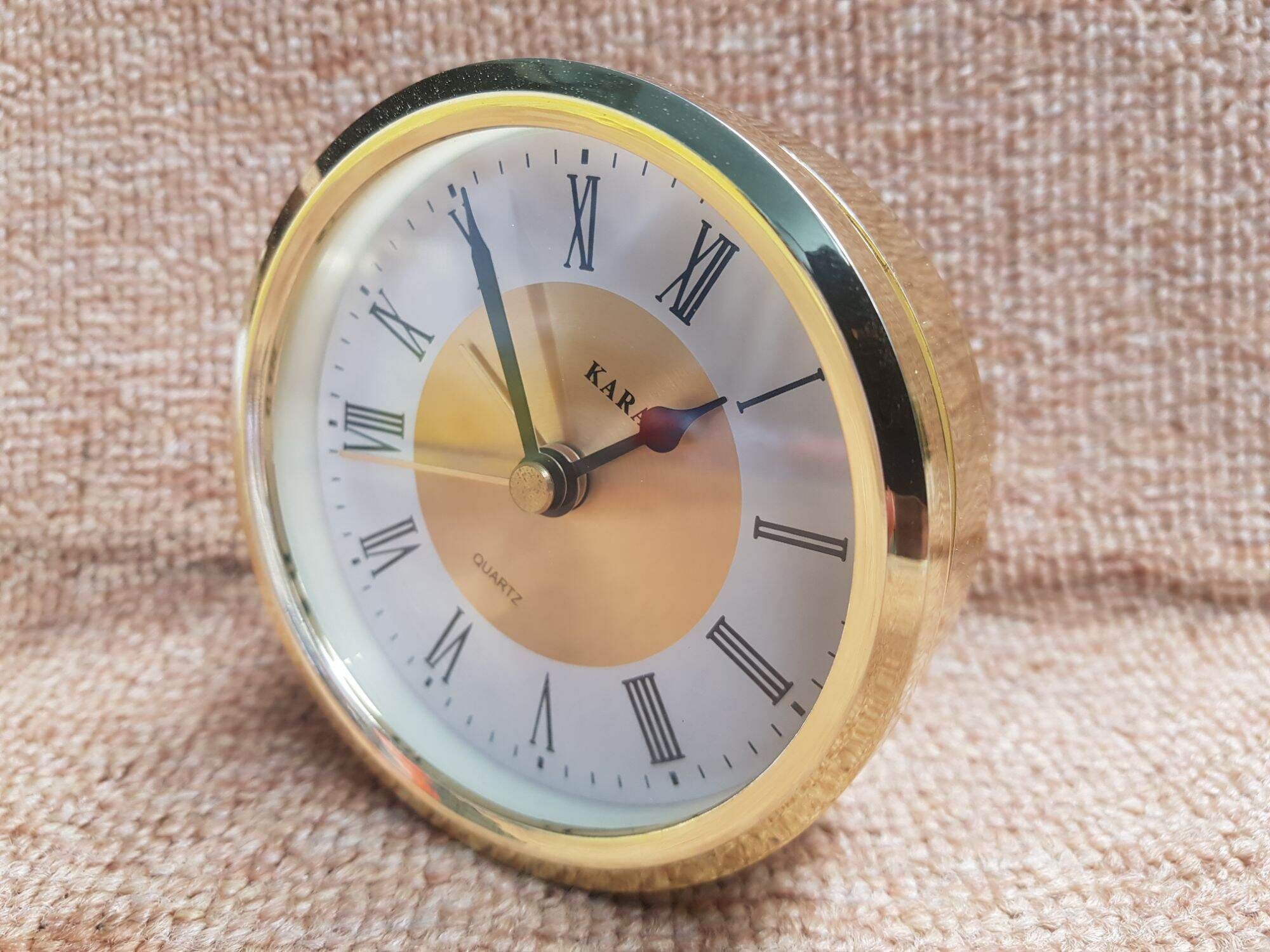  Bộ máy đồng hồ gắn đồng hồ để bàn gỗ, kính làm quà tặng đường kinh 89cm, xi vàng, báo thức 