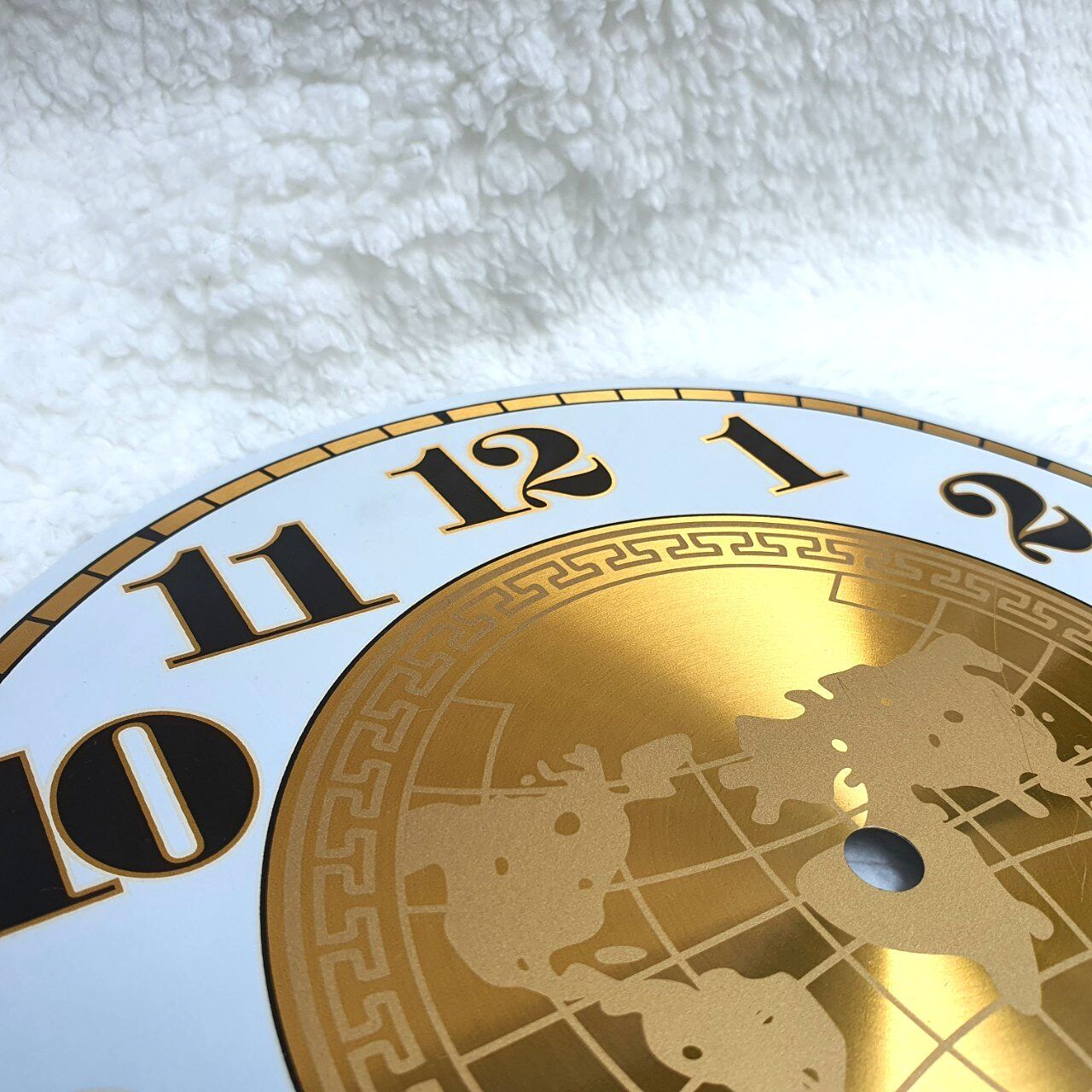  Mặt số ĐỊA CẦU nhôm đường kính 20cm chuyên lắp cho đồng hồ treo tường, đồng hồ decor 