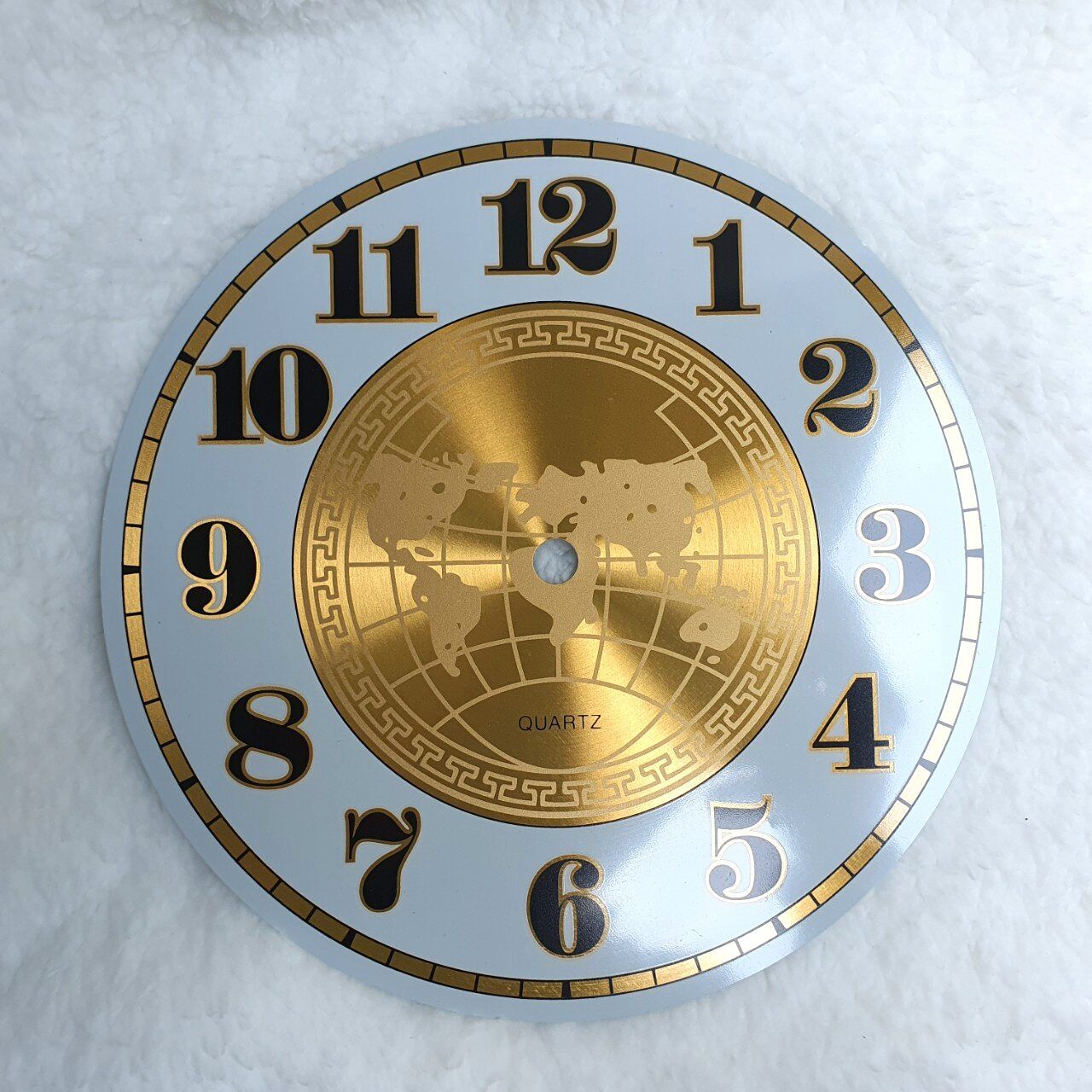  Mặt số ĐỊA CẦU nhôm đường kính 25cm chuyên lắp đồng hồ treo tường cao cấp, đồng hồ decor, DIY 