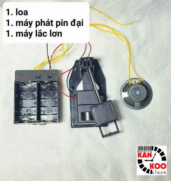  Bộ phát nhạc chuông điểm giờ có nghỉ đêm loại lớn, 2 pin đại, máy mắc lớn dùng cho cây lắc 60cm, 90cm 