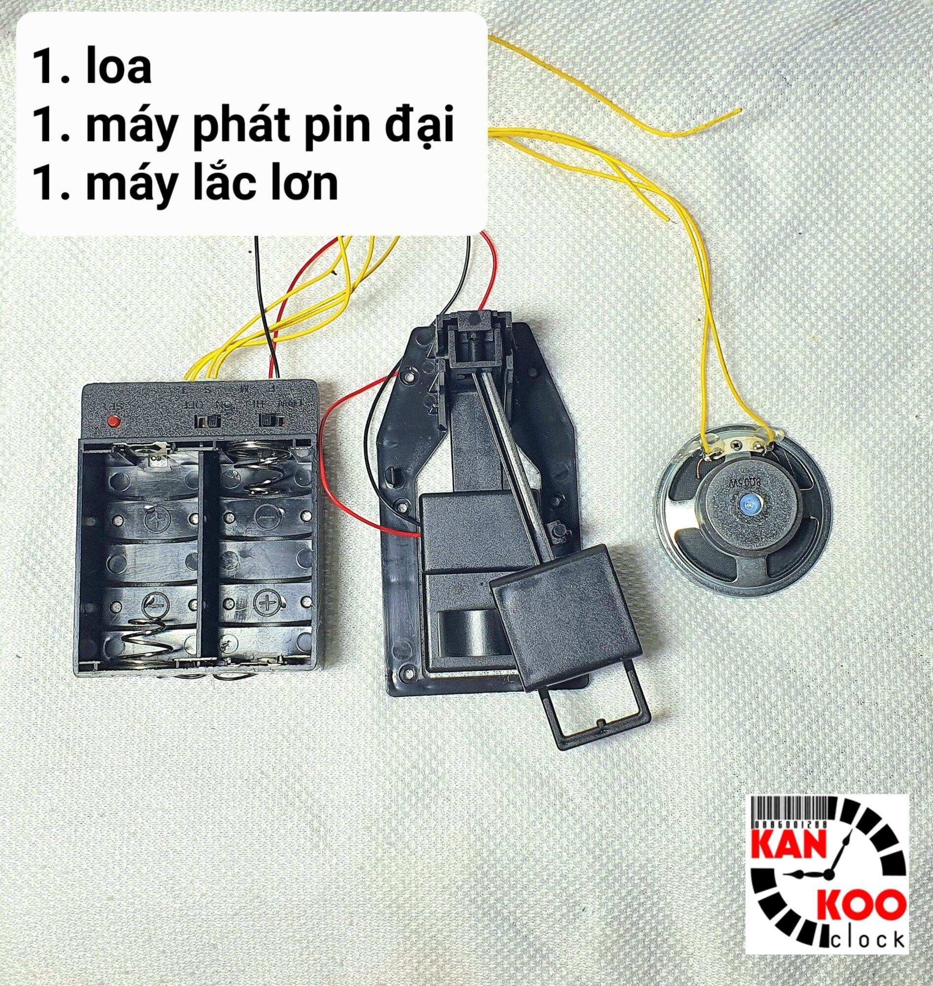  Bộ phát nhạc chuông điểm giờ có nghỉ đêm loại lớn, 2 pin đại, máy mắc lớn dùng cho cây lắc 60cm, 90cm 