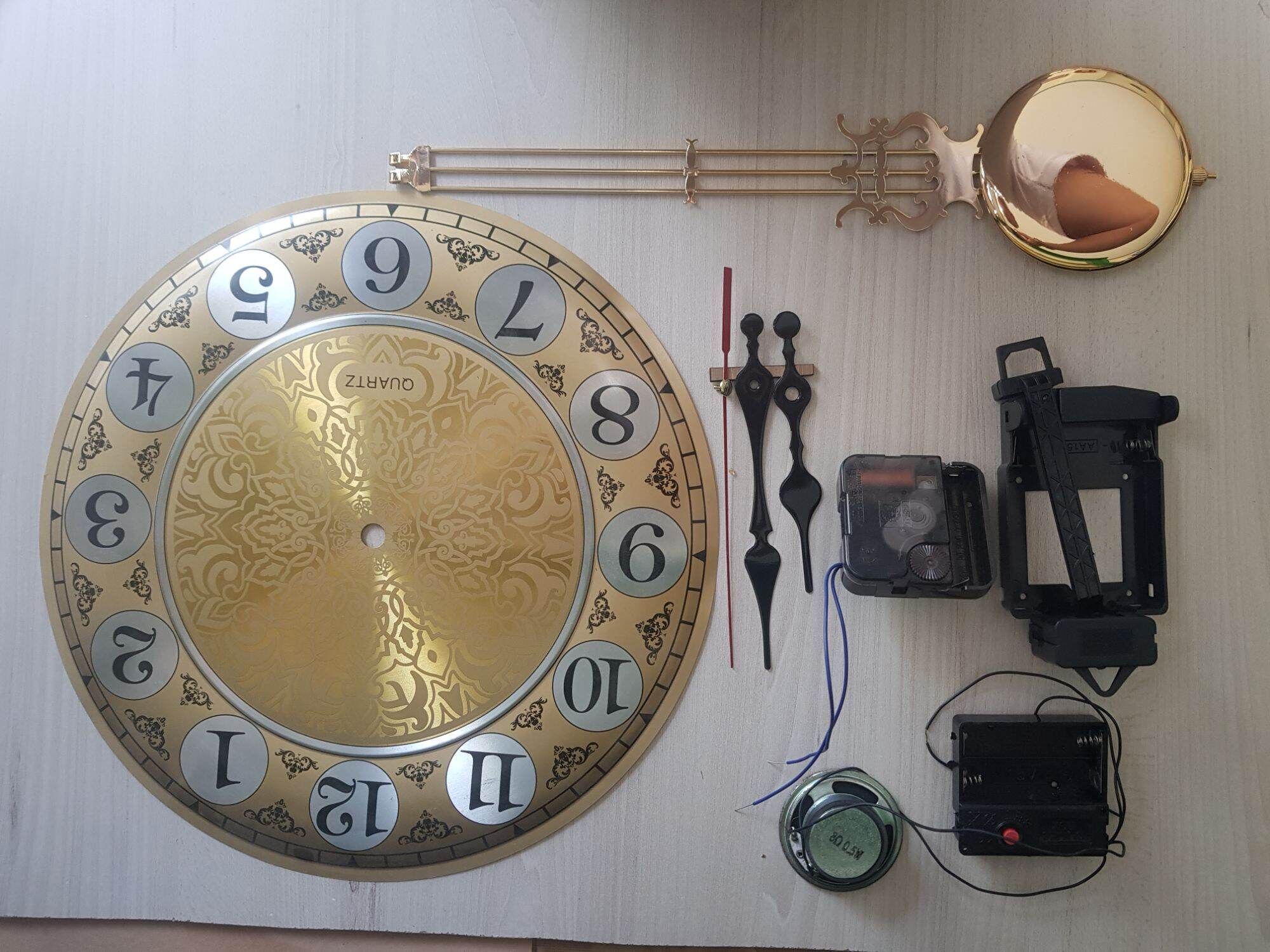  Bộ linh kiện đồng hồ treo tường 07 món có nhạc chuông kèm chế độ nghỉ đêm 