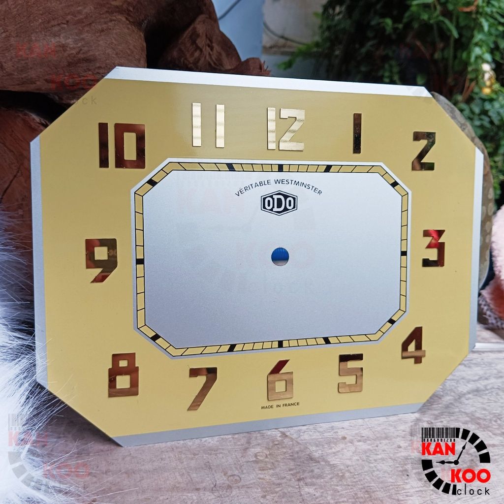 Mặt số nhôm đồng hồ treo tường cổ Odo, mặt bát giác ngang Kankoo Clock bao gồm viền 