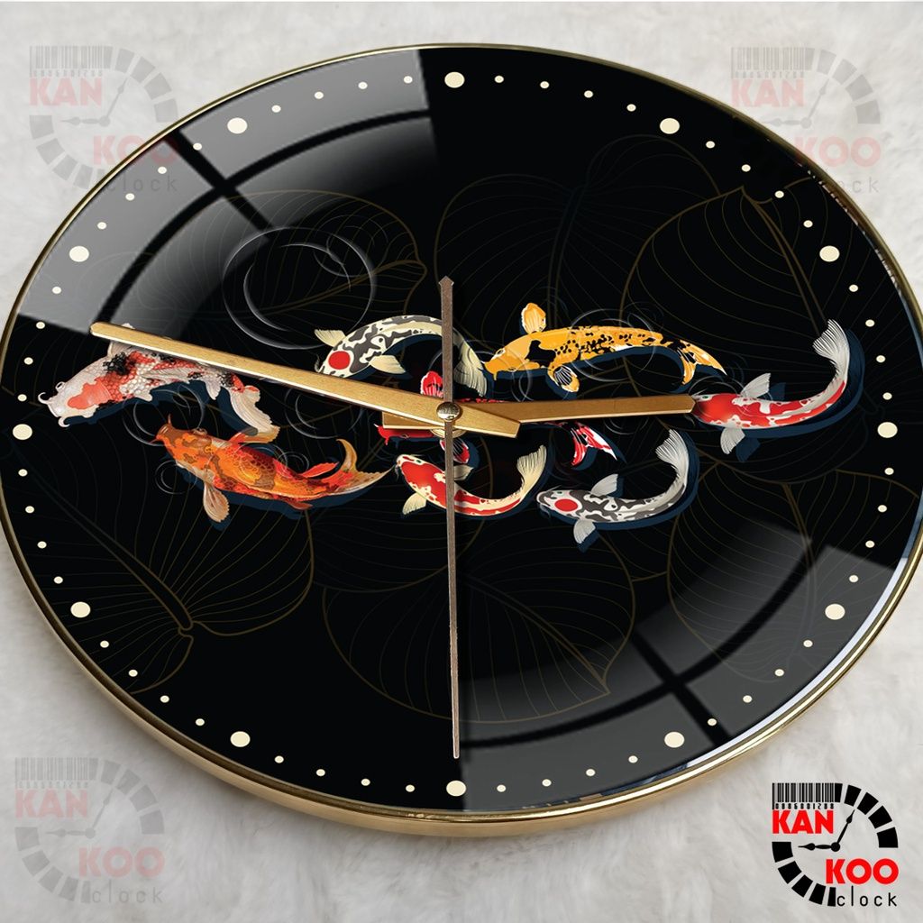  Đồng hồ treo tường tráng gương 3D hình cá KOI KANKOO- 021 bảo hành chính hãng 12 tháng 