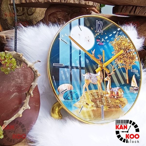  Đồng hồ treo tường tráng gương KANKOO- 010 bảo hành chính hãng 12 tháng 