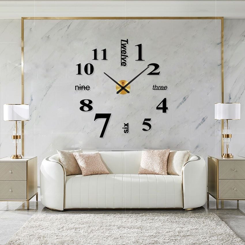  (COMBO SIÊU RẺ) Máy, kim đồng hồ treo tường cỡ lớn, dùng cho đồng hồ 1 mét, 1.2 mét, bảo hành 24 tháng 