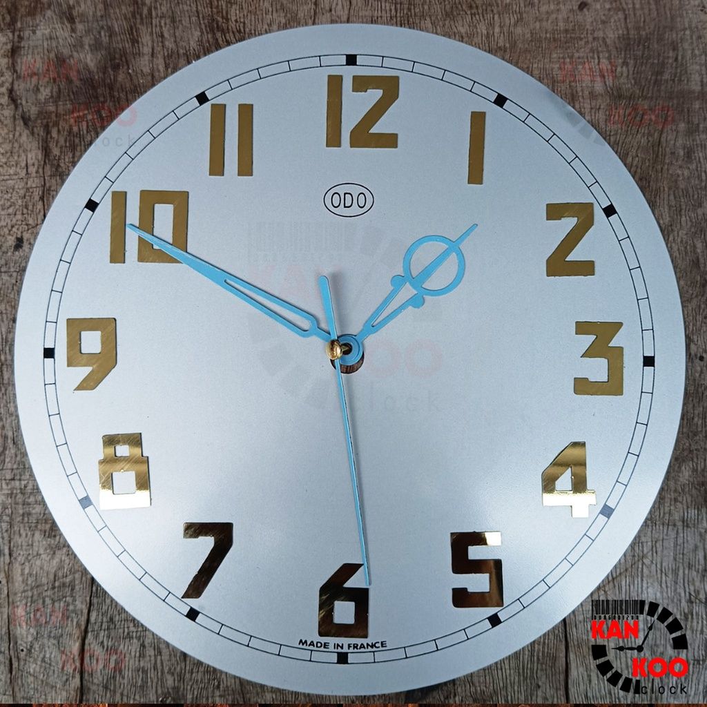  Mặt số nhôm đồng hồ Odo hình tròn- số nổi bằng inox xi vàng- kích thước 19.8cm Kankoo Clock 
