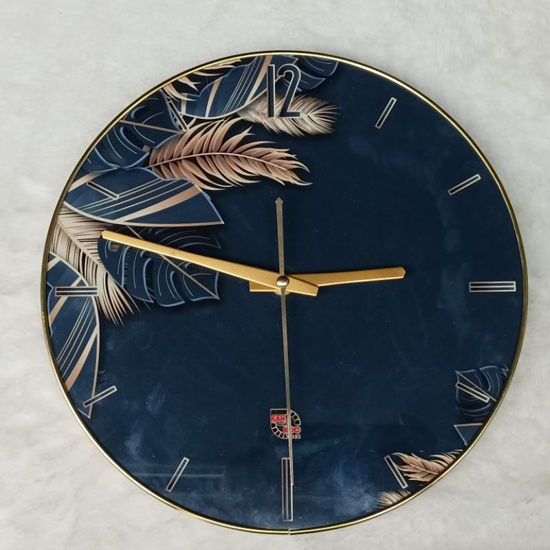 Đồng hồ treo tường tráng gương Kankoo- 015 đường kính 30cm, bảo hành chính hãng 2 năm, máy kim trôi 