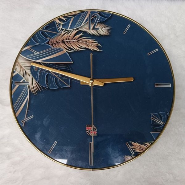  Đồng hồ treo tường tráng gương Kankoo- 015 đường kính 30cm, bảo hành chính hãng 2 năm, máy kim trôi 