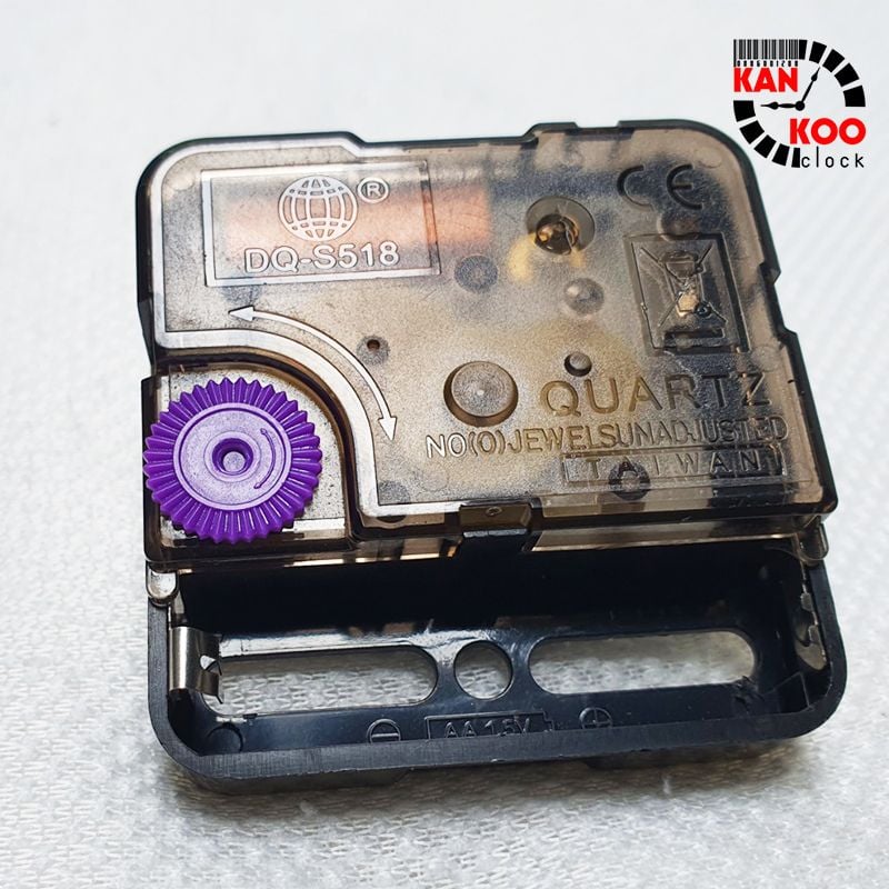 Máy đồng hồ treo tường kim trôi Taiwan mã số DQS518-C13 trục đồng dài 6mm, BẢO HÀNH 24 THÁNG dùng cho đồng hồ  kích thước 10-40cm 
